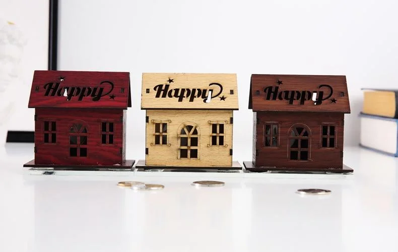 Tirelire <br> Maison en Bois