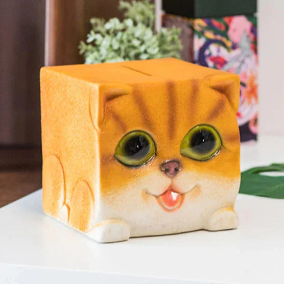Tirelire Chat <br> Cube