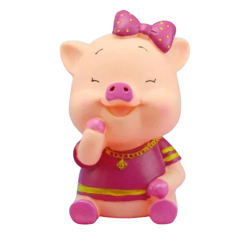 Tirelire Cochon <br> Raffia