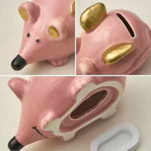 Tirelire <br> La Souris Rose Tirelire <br> La Souris Rose