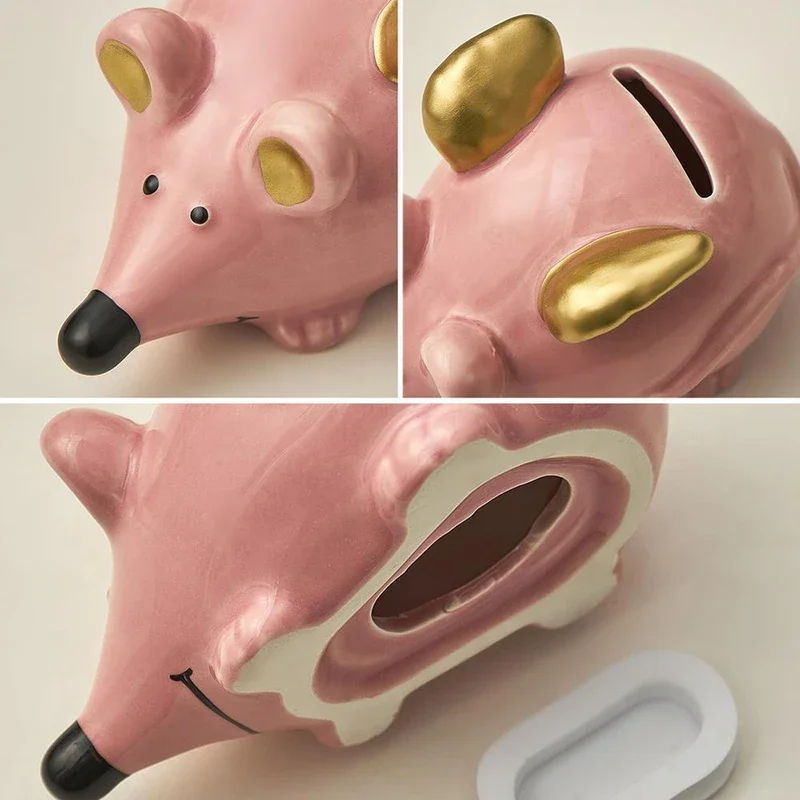 Tirelire <br> La Souris Rose